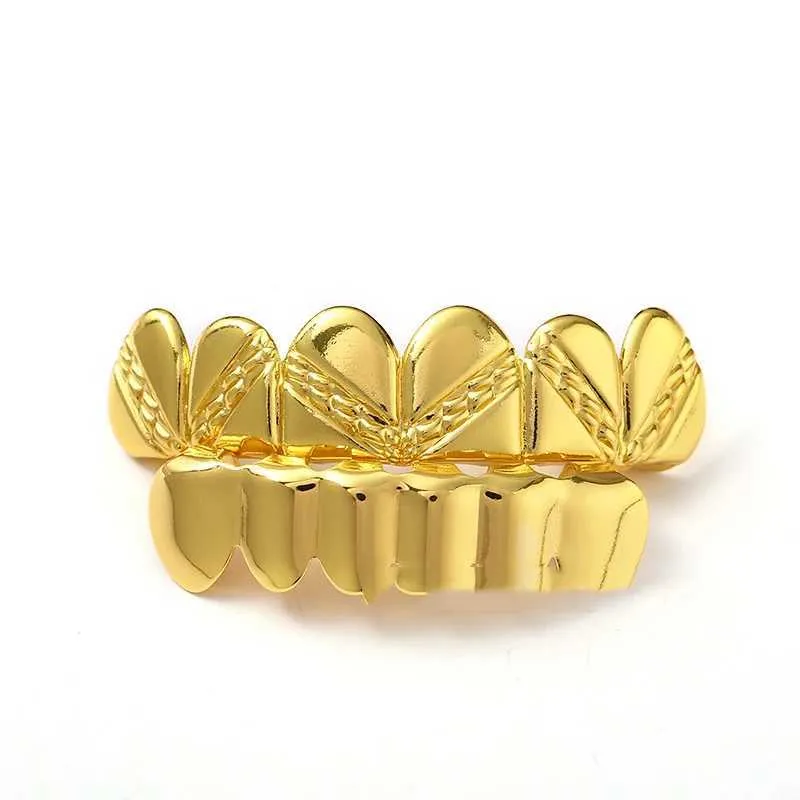 Hip Hop Waffle Pattern Teeth Grillz Fashion 14K Gold... From Oriental ...