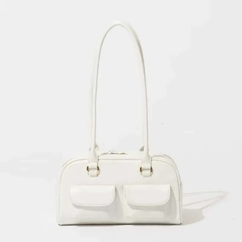 Vintage schoudertas voor dames wit leren handtas chic casual_voghion.com