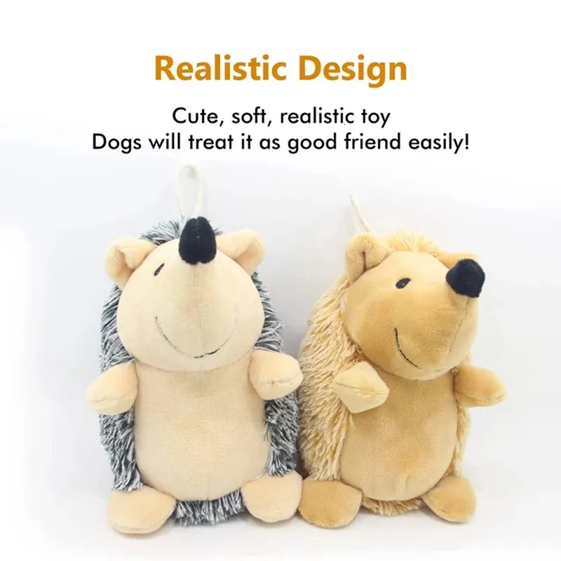 Jouet Chien Hérisson Grinçant - Lot De 2 Peluches Douces Non Toxiques, Pour Chiens Petits Et Moyens