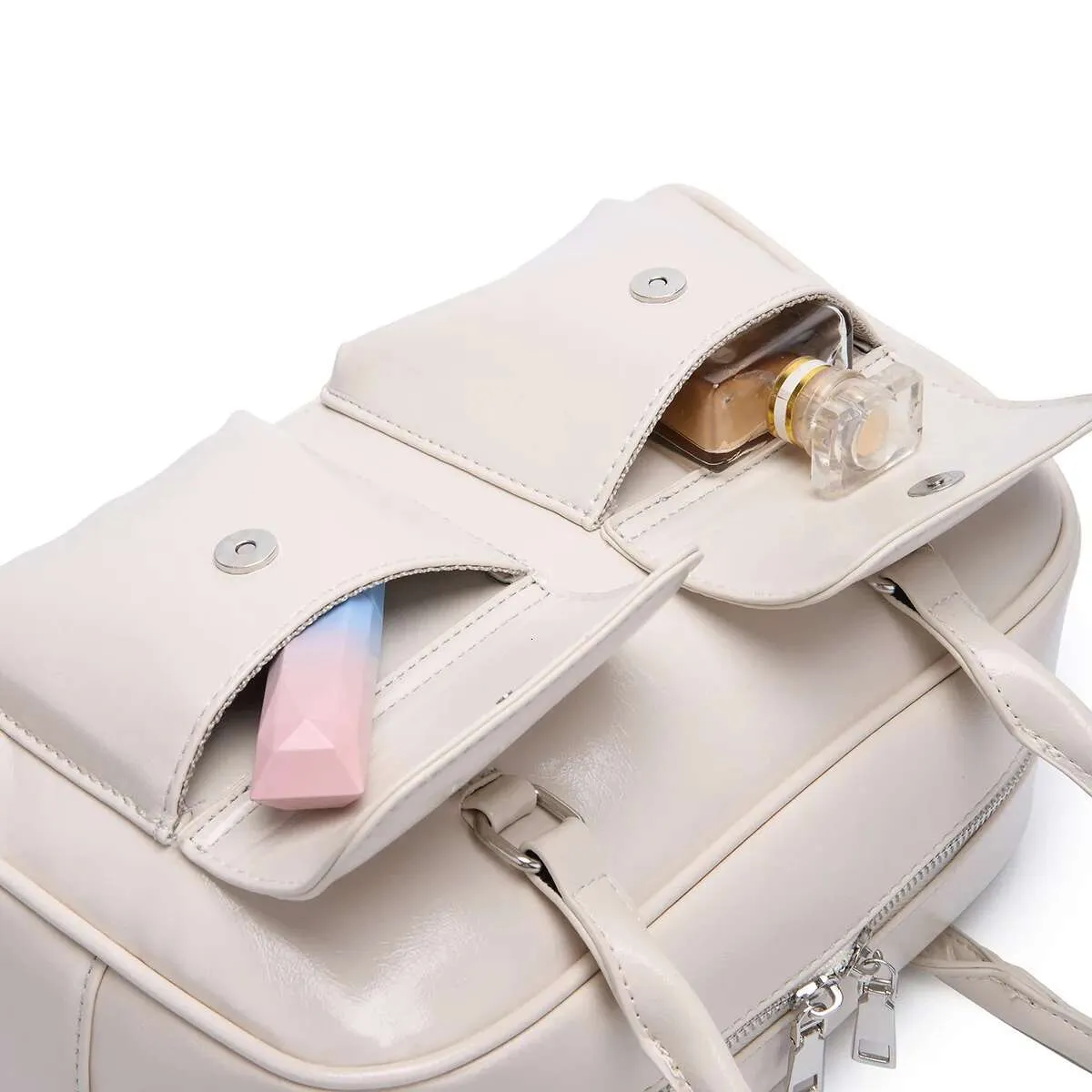 Vintage schoudertas voor dames wit leren handtas chic casual_voghion.com