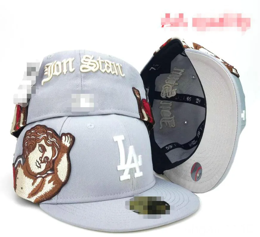 Fitted Baseball Cap Embroidered Letter Design, Black Color