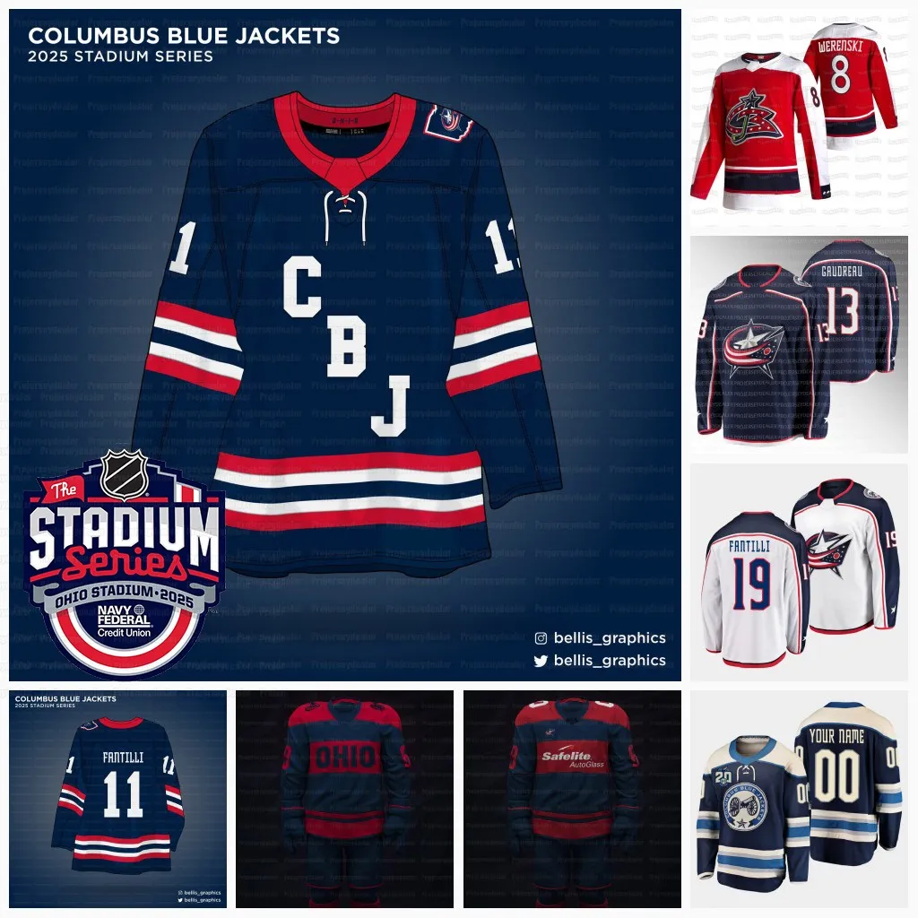 13 Johnny Gaudreau Jackets 2025 Stadium Series Jersey From