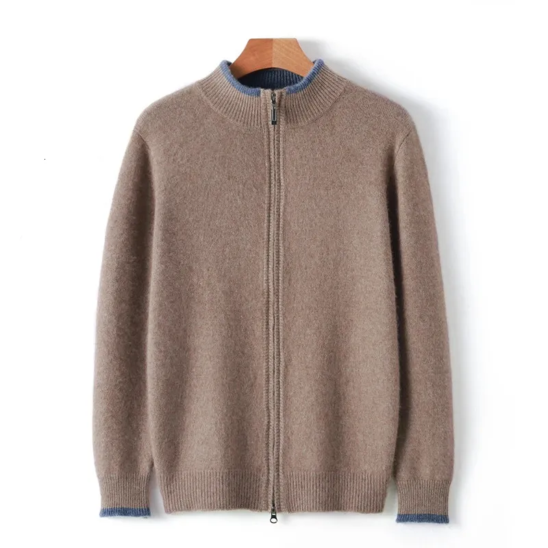 Cashmere V Neck Cardigan Sweater Mens Half High Neck 100 Cashmere V Neck Cardigan Sweater Mens Half High Neck 100