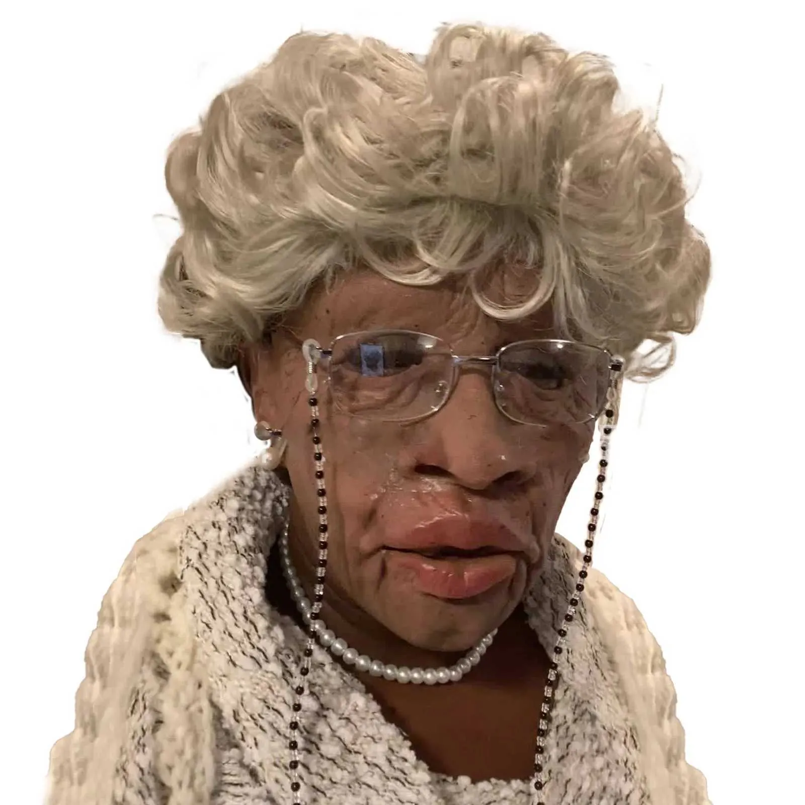 Party Masks Black Elderly Woman Man Mask Wrinkle Full for Head Mask  Grandpa/Grandma Face Novelty Mask Halloween Party Cosplay Props Supplies  CL250116