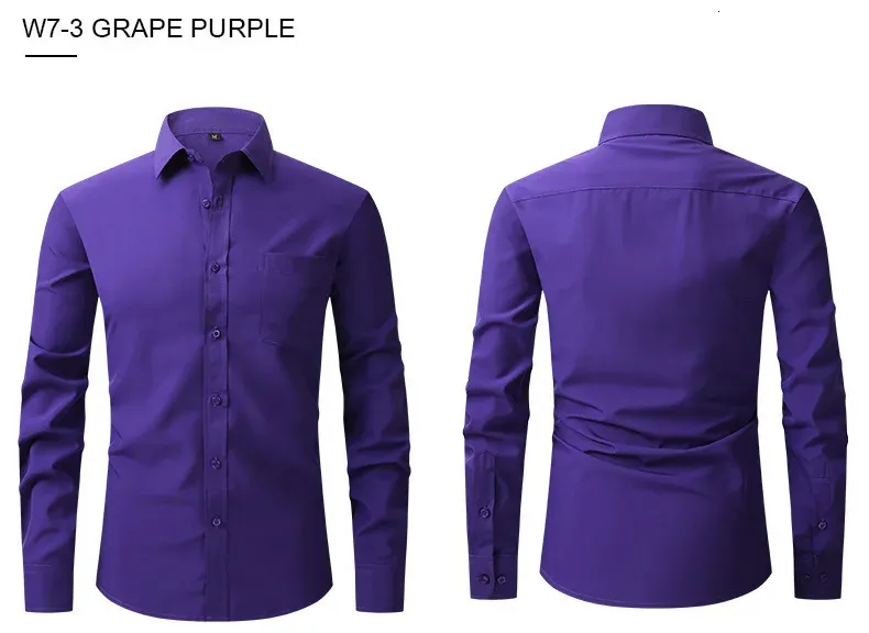 Camisa Formal Cómoda Camisa De Vestir Elástica Para Hombre - Sin Arrugas Y Ajuste Regular Camisa Elastic Antiarrugas Corfty
