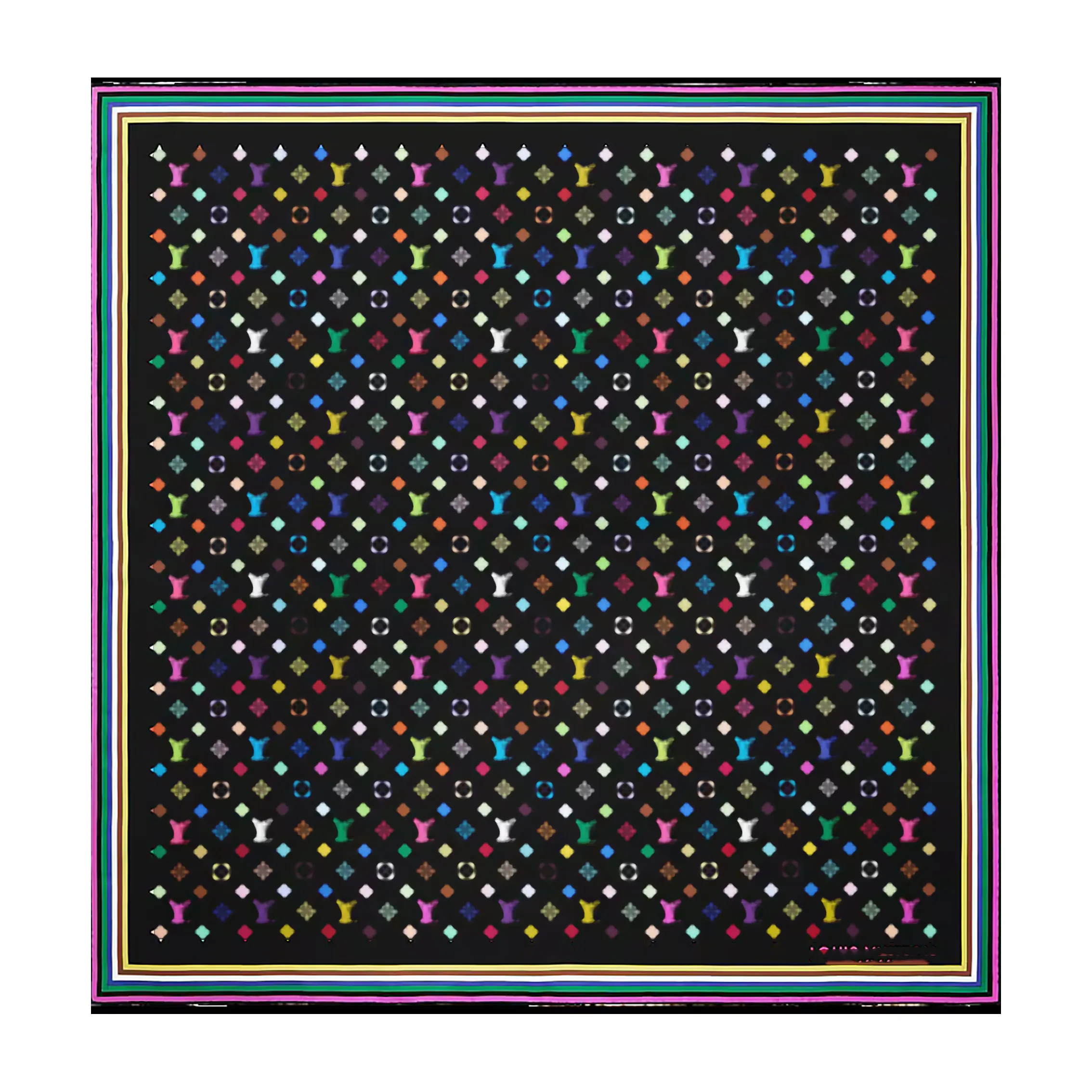 Save Big on Bulk Lv Monogram Silk Scarf Monogrammed Silk Scarf Large  Square, 35x35 In (90x90cm) Designer Print Ladies Square Silk Scarf For  Travel