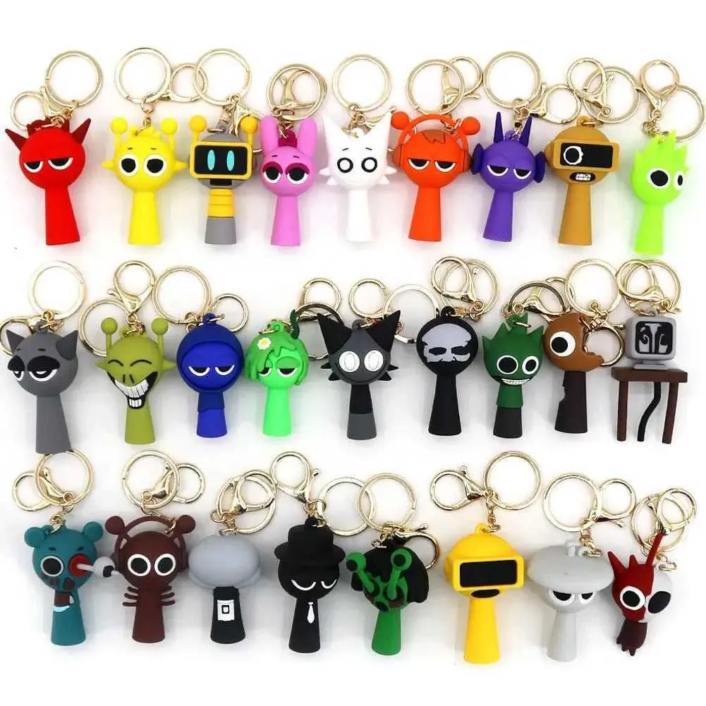 Sprunki Keychains Sprunki Figurine Oren Rad Gray Brud... From Happy ...