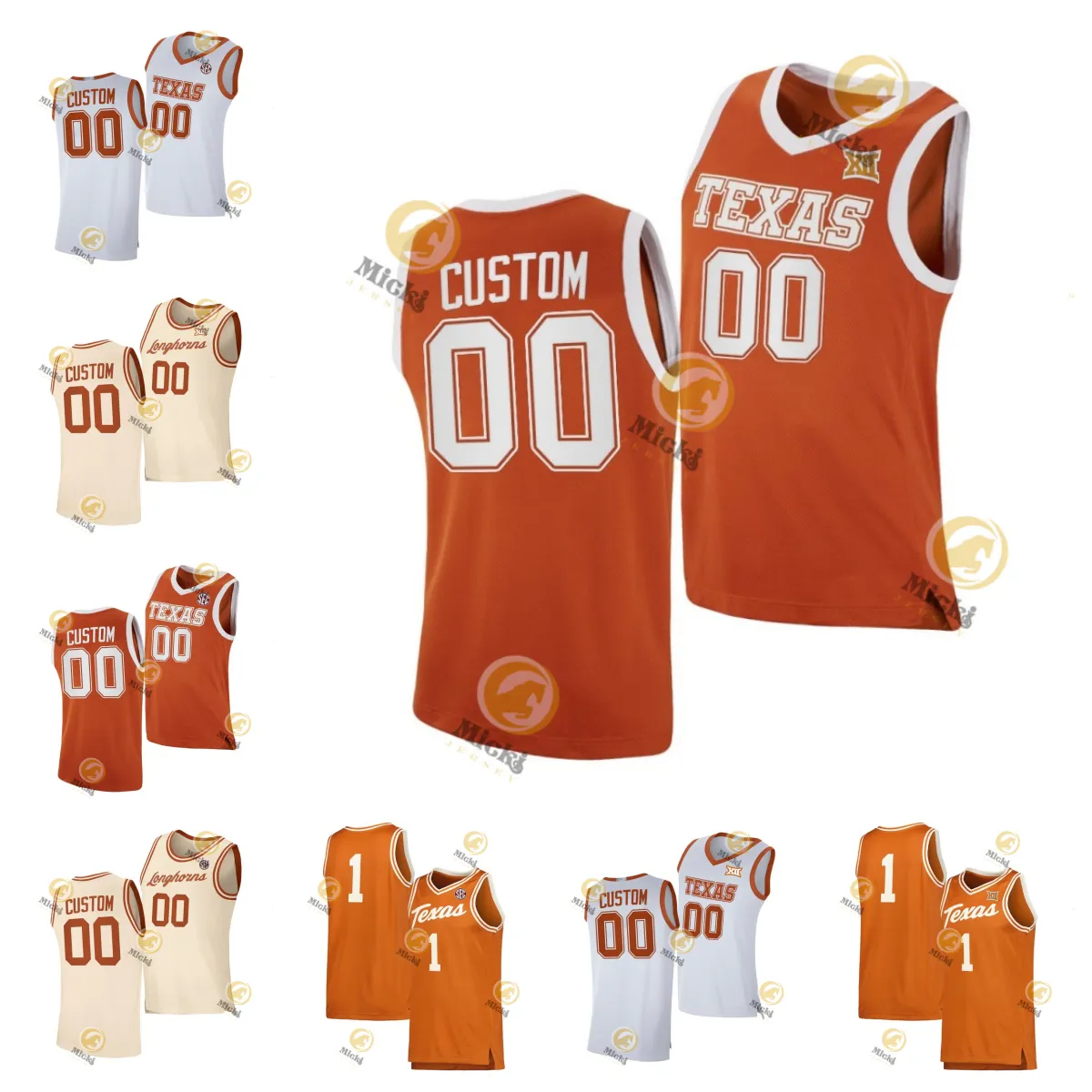Save Big on Bulk Texas Basketball Jersey Texas Basketball Jersey Jayson  Kent Anthon McDermott Mohamed Bamba LaMarcus Aldridge Kevin Durant Dillon 