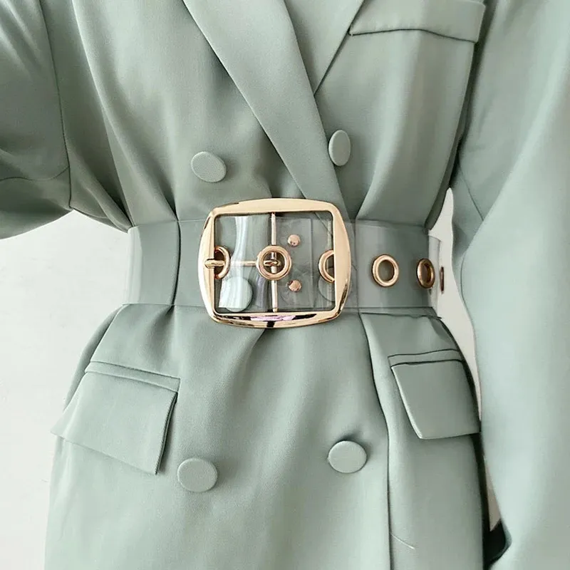 belts for plus size dresses TrendyFashionJewelry Women Elastic Waistband Belt Hip High Waist Big Gold Hook Buckle L XL XXL Silver Color at Amazon Women's Clothing store 100% Polyester Hand Wash Cold Model Measurement Wearing a Size 2X Height Black Wide Stretch Corset Belt
