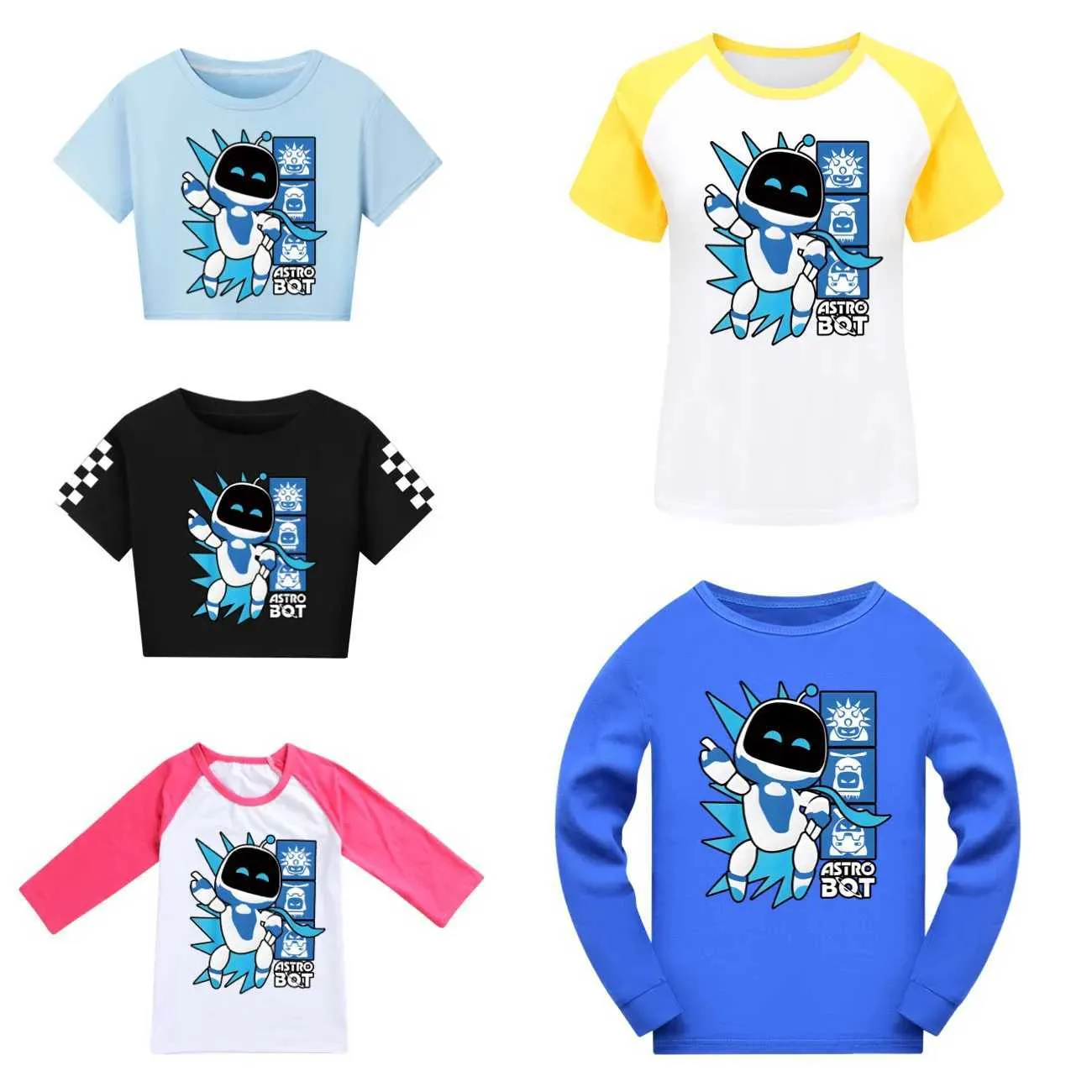 Astro Bot Kids T Shirt Cartoon Game Short Sleeve From