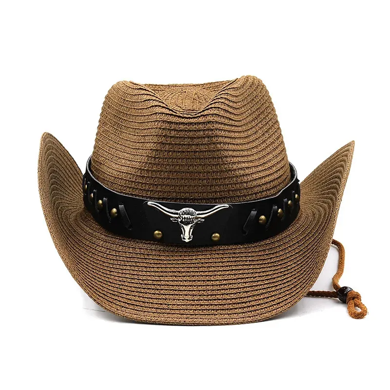 Straw Cowboy Hats For Women And Men Shapeable Wide... From  display picture 1