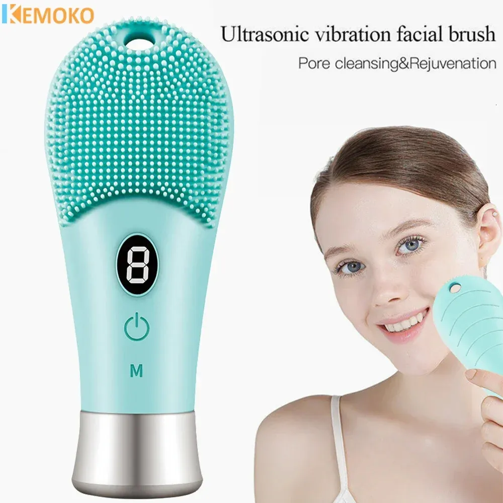 Ultrasonic Facial Skin Scrubber Rechargeable Silicone Brush with 9-speed  High Frequency Vibration from Dhgate Cleaning Tools & Accessories - price  40.41