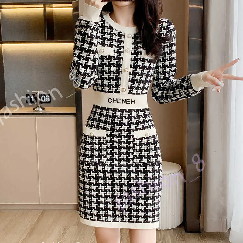 Save Big on Bulk Womens Luxury Knitwear Designer Luxury Dresses For Women  Women's Winter New Knitted Dress Women's Small Style Medium Long Bottom