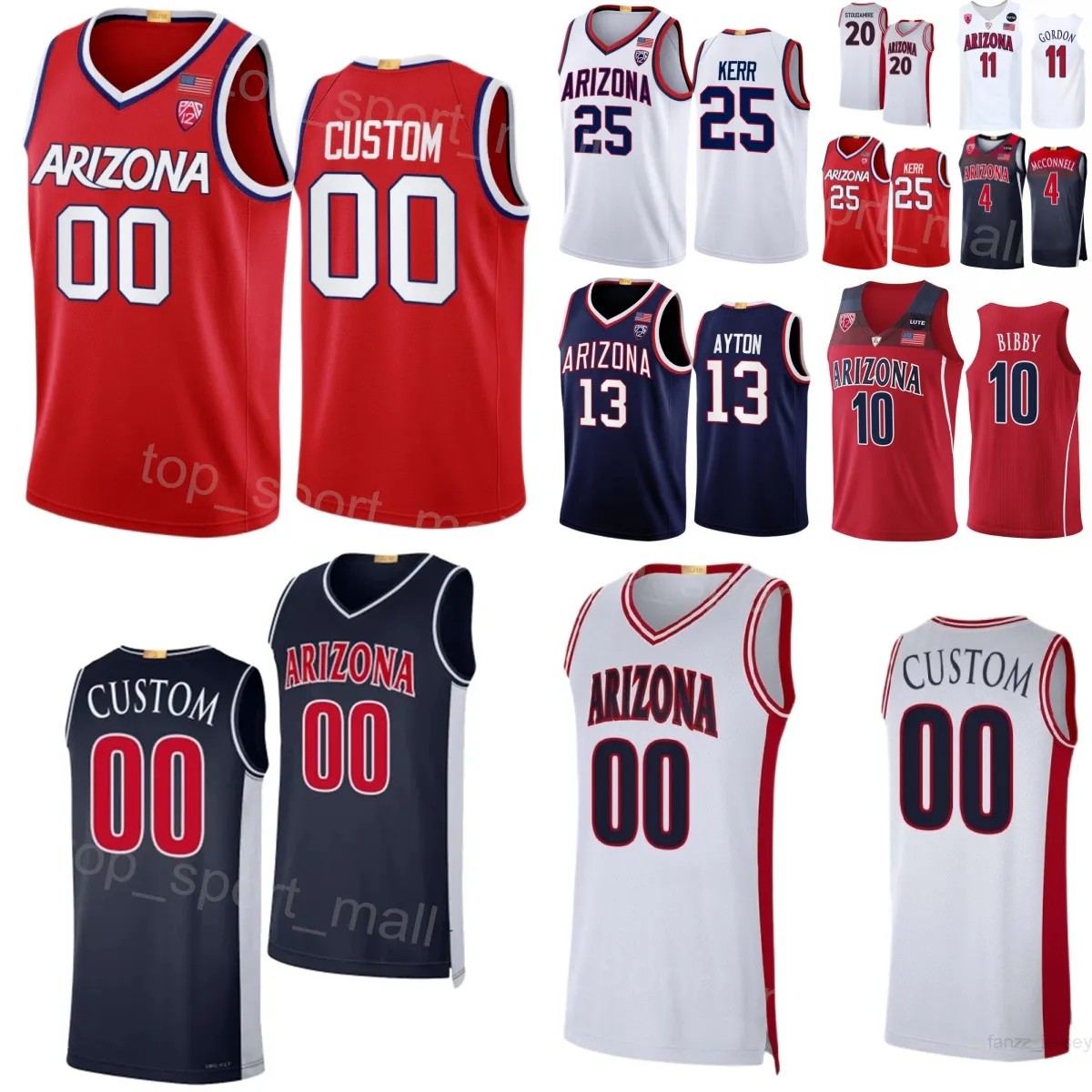 Save Big on Bulk Arizona Wildcats Basketball Jersey Print University  Basketball 32 Sean Elliot Jerseys Arizona Wildcats College 10 Mike Bibby 20  Damon