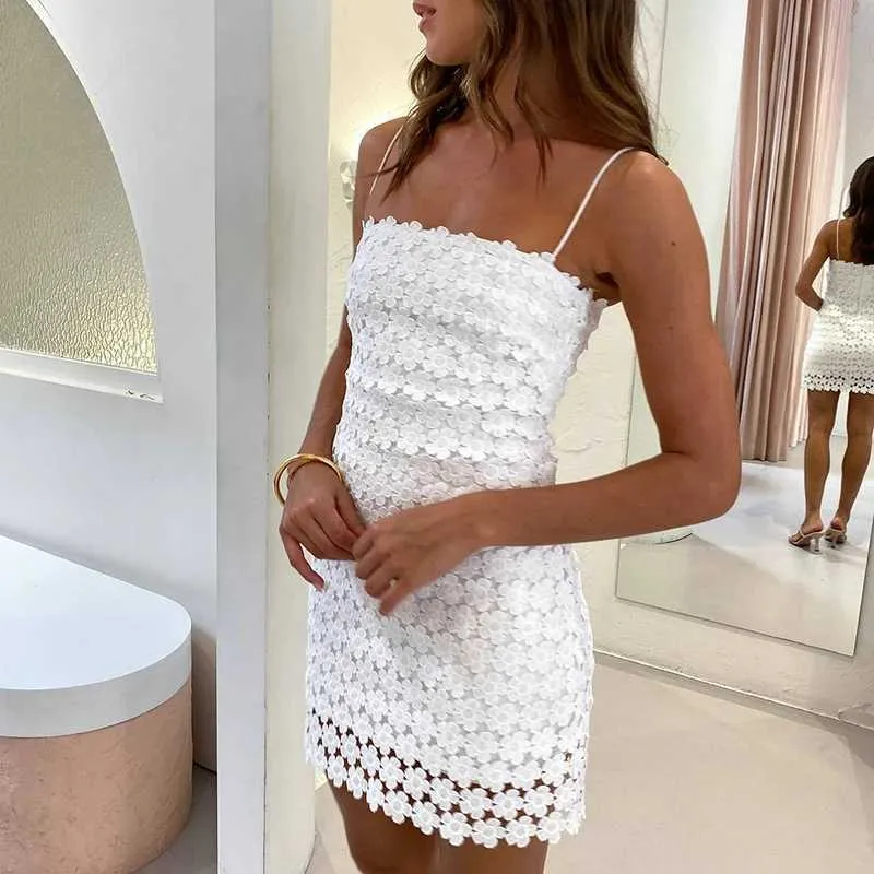 White Off Shoulder Lace Dress: Sexy Strapless Spaghetti Strap Mini