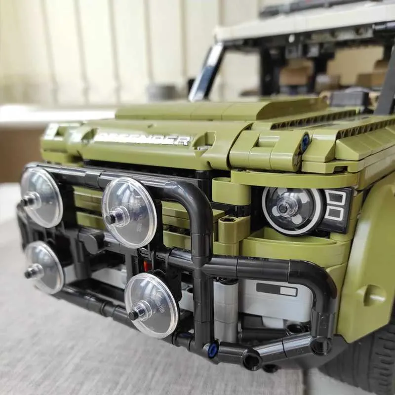 Technical Land SUV Rover Defender Car Bricks Model Educational Building ...