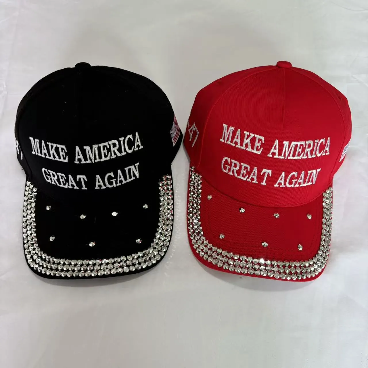 3 Trump MAGA Hats + Patriotic Scarf – Like New! Where is  main image 2