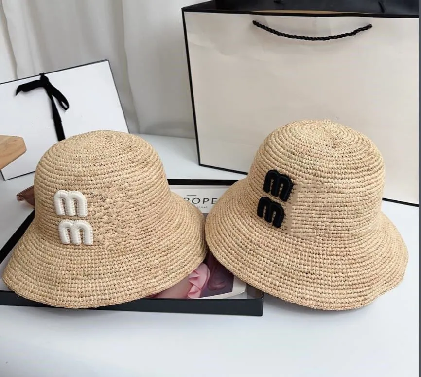 Chapeau De Paille été Femme à Large Bord - Pour Plage, Soleil - Taille M - Neuf Avec étiquettes