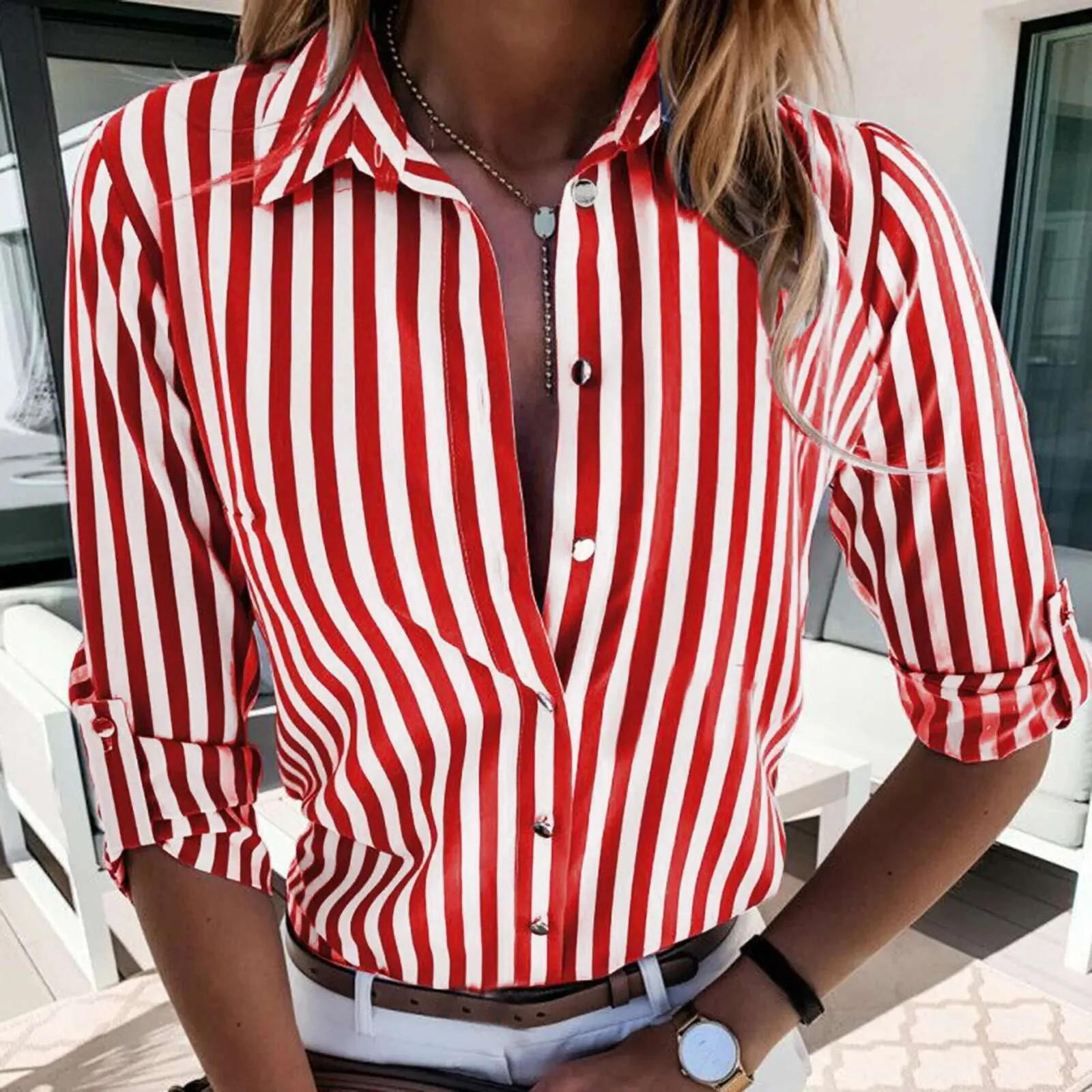 blusas casuales blusas camiseras de rayas