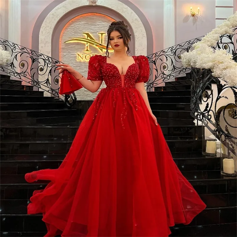 Glamorous Saudi Arabian Evening Dress Red Algerian... From Bridalstore,  $105 | DHgate.Com