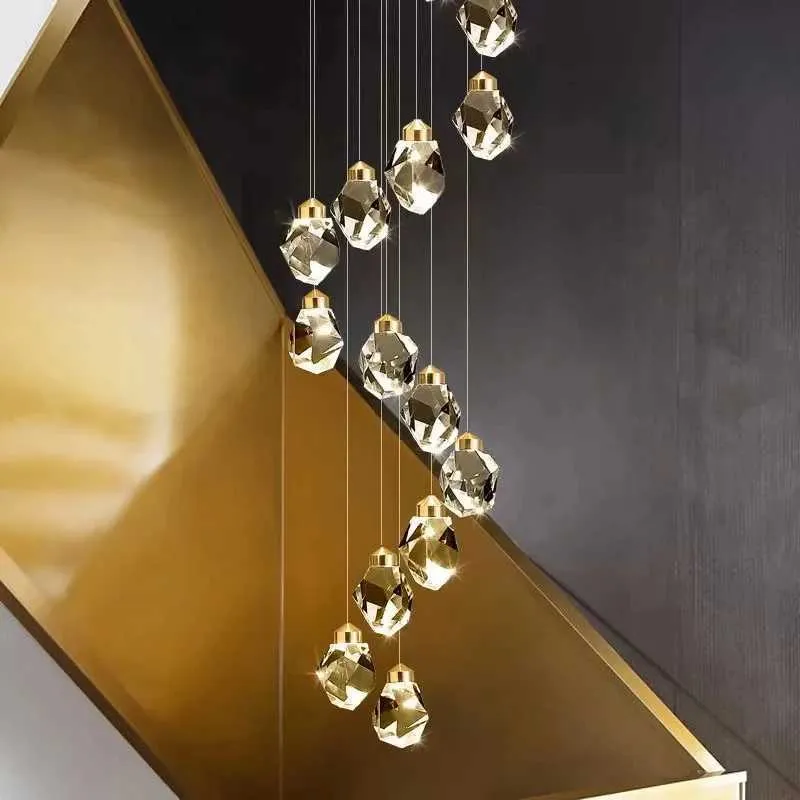 Crystal Chandelier Staircase Light Modern LED Pendant... From Urban ...