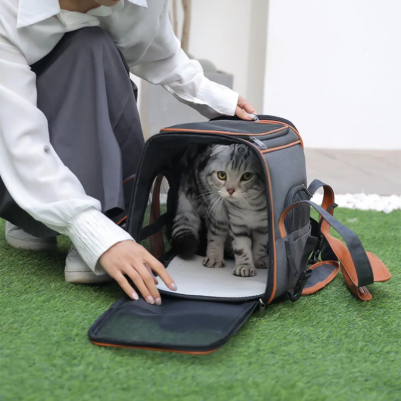 Pet Large Cats Over 15 Soft Side Small Dog Foldable Carrying Bag Sturdy Transport Carrier For Long Distance Travel_voghion.com