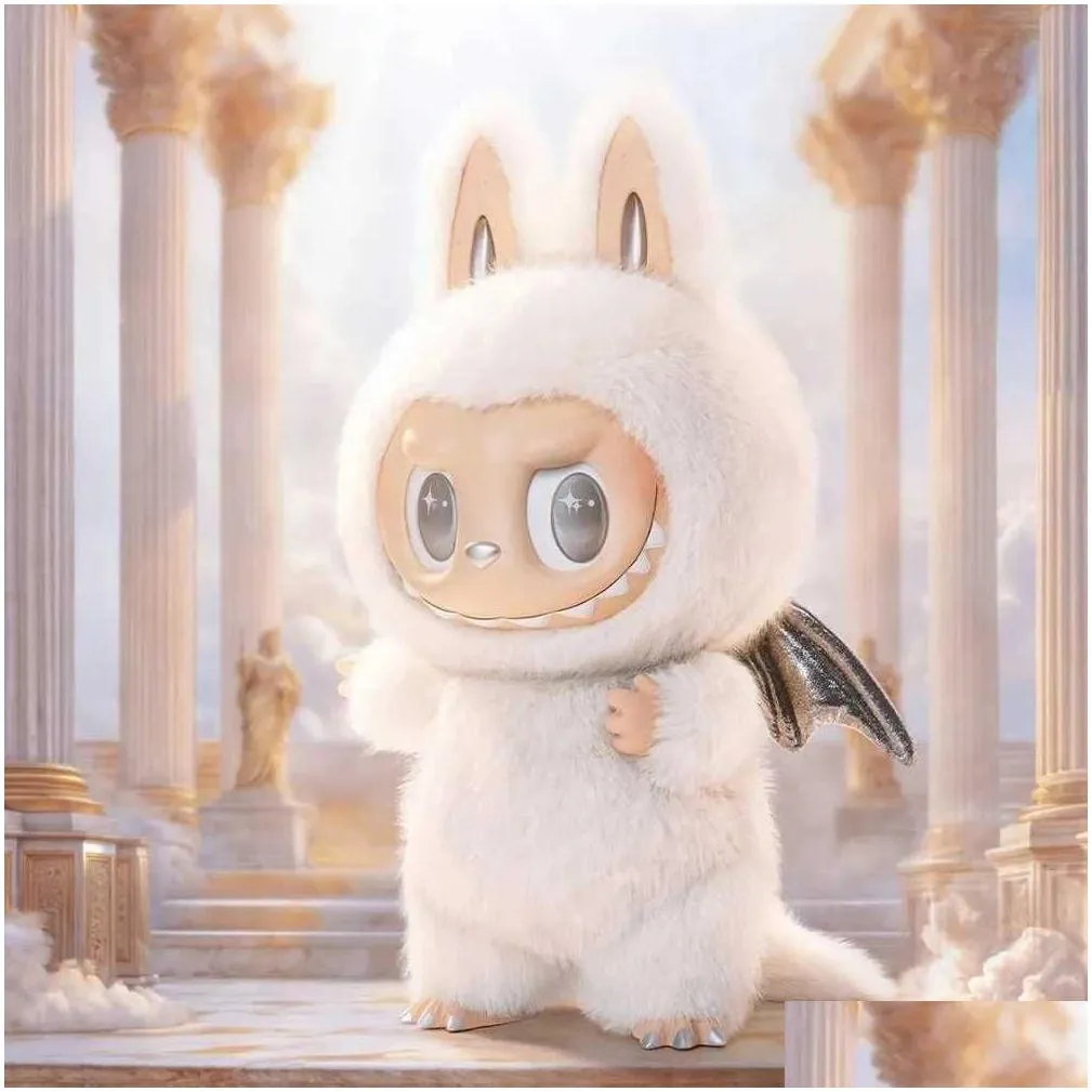 Labubu Zimomo Angel Vinyl Doll - Kawaii Monster Figure, Unique