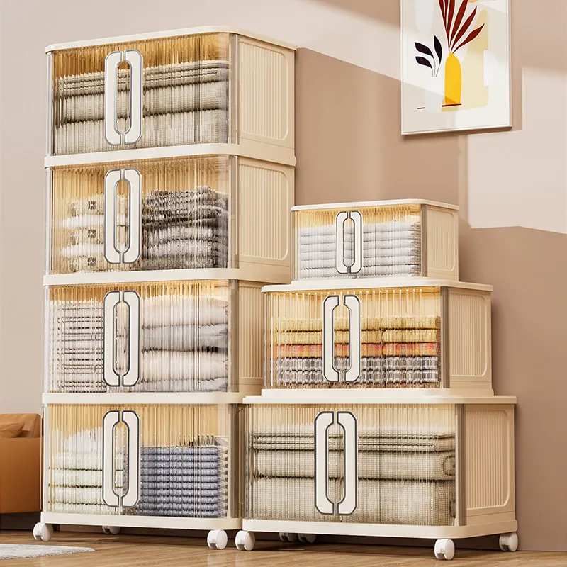 Stackable Organization Foldable Storage Bins Stackable Organizer For... From Txskytidehomeware ...