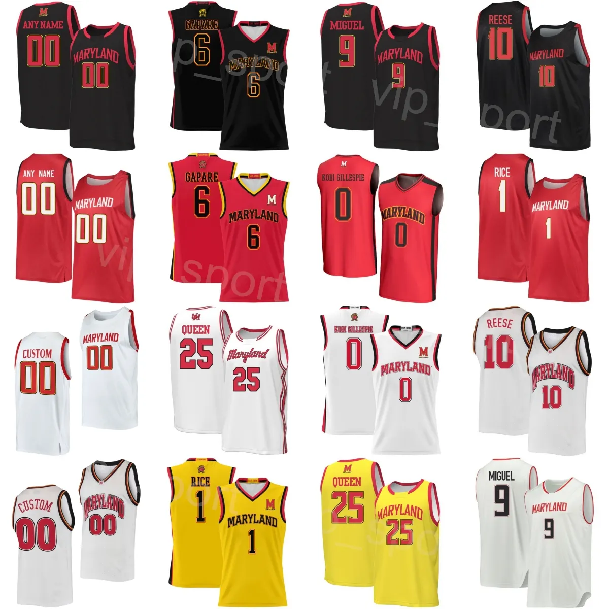 Derik Queen Basketball Jerseys Maryland Terrapins College Team