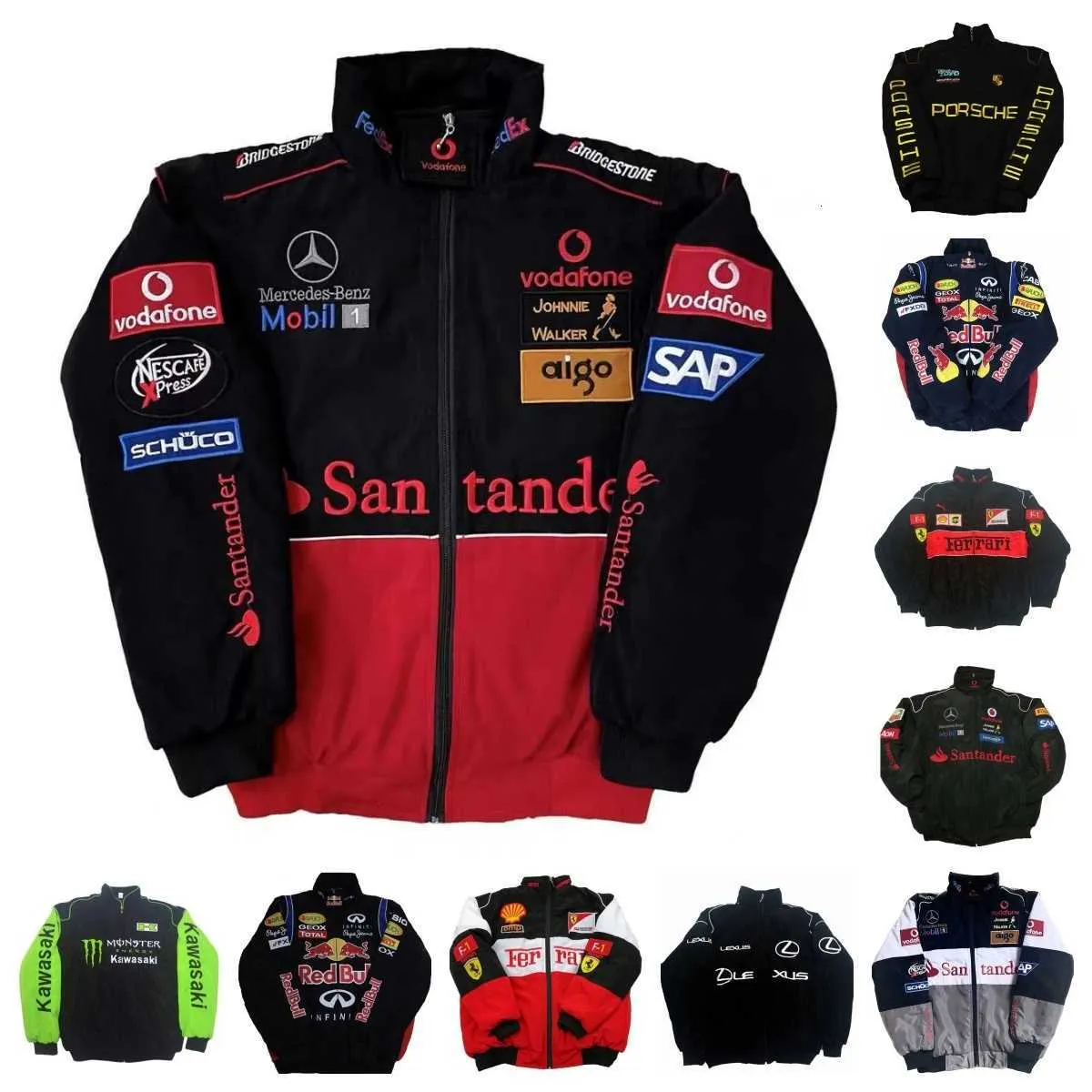 Formula One Racer Jacket F1 Racing Jacket Full Embroidered Cotton Coat For Fall | DHgate