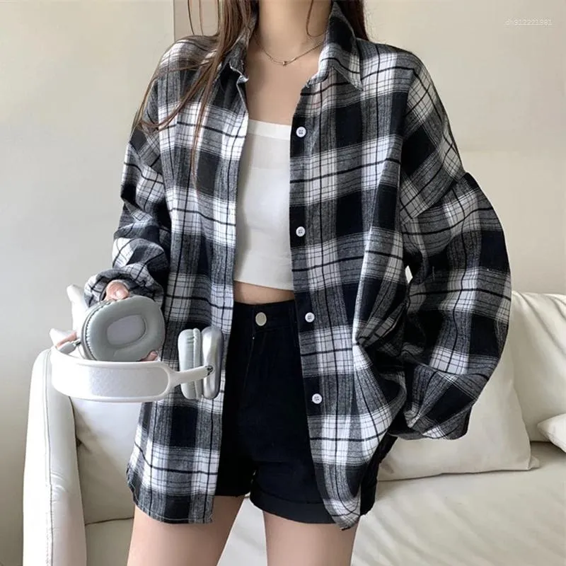 Save Big on Bulk Women's Blouse In Flannel Plaid Shirt Jacket Women,  Women's Black Flannel Shirt: Long Sleeve Button Up Collared Tartan Blouse  For