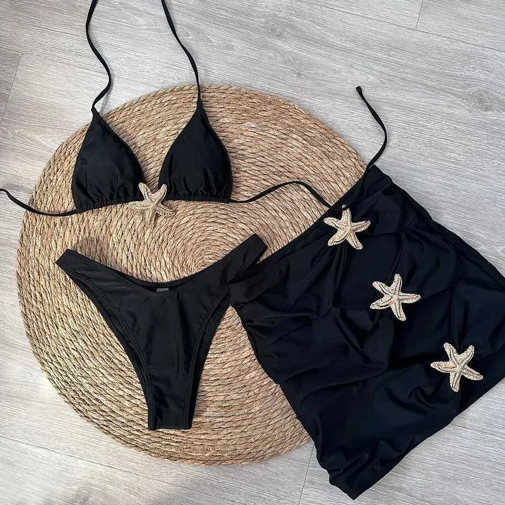 Maillot De Bain 3 Pièces Fille Avec Jupe Volants – Bikini + Slip + Jupe Cache-Maillot – 5-14 Ans Plage Piscine Été