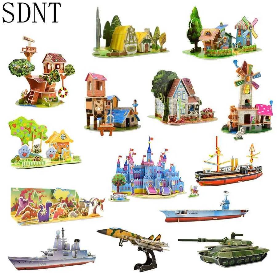 W250117 3D Cartoon Cardboard Puzzle DIY Paper Model... From Innovation ...