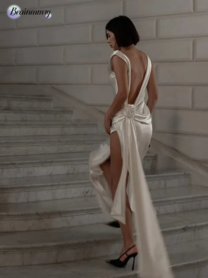 sexy white backless dress Sexy Backless Mini Party Dress