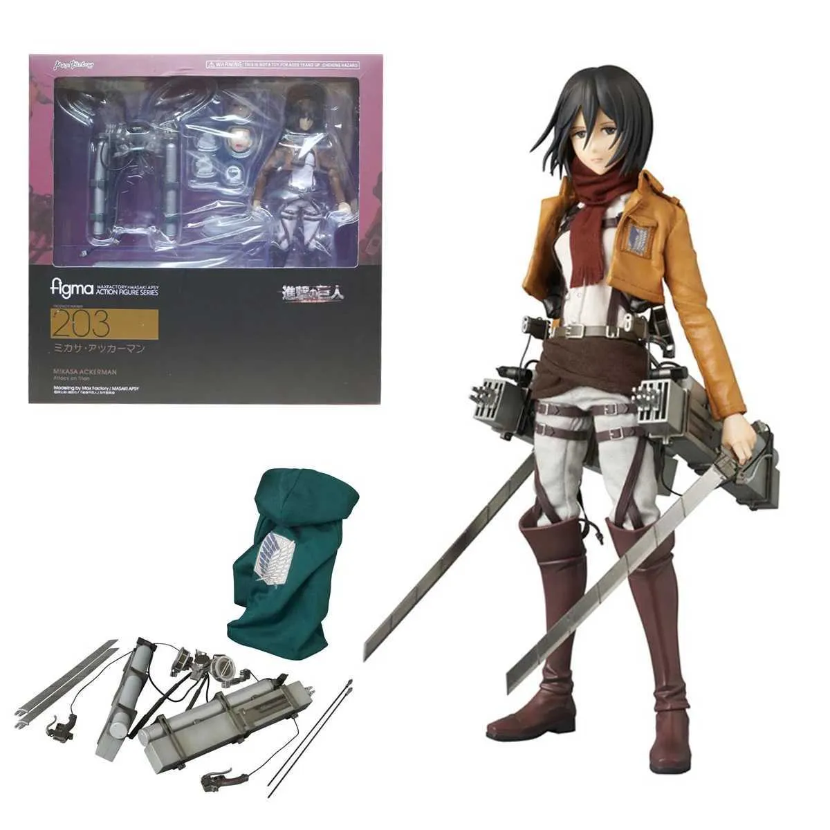 Attack On Titan Mikasa Ackerman 7.48 in 19 cm PVC and ABS Figure with  Detachable Sword from Dhgate Blind box - price 16.48