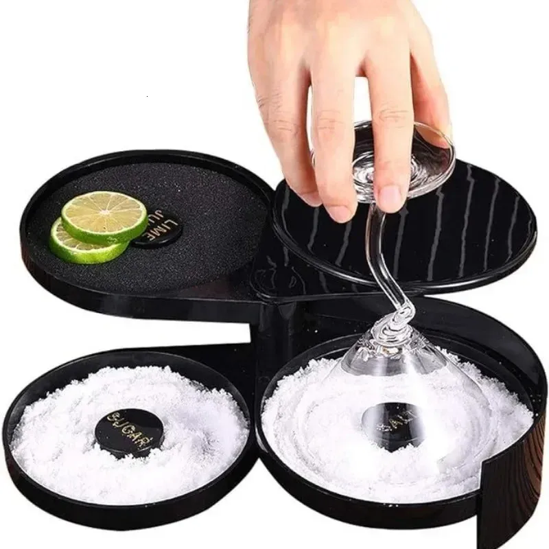 3-Tier Rotating Cocktail Rimmer - Salt, Sugar & Spice Station for ...