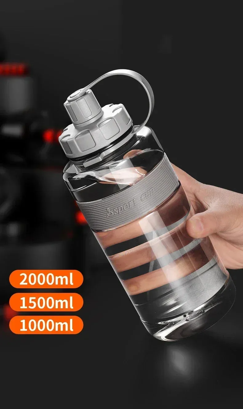 Large Capacity 2L Straw Bottle For School, Gym, Sports BPA Free Fitness ...