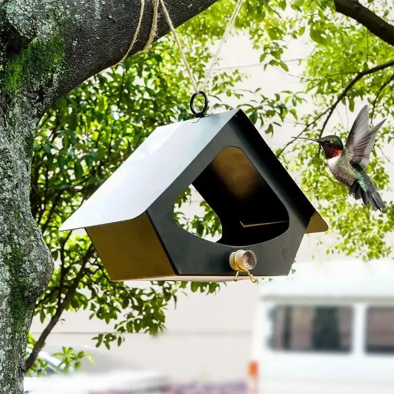 Metal Iron Bird Feeder Outdoor Hanging Birdhouse... From Reliefstore ...