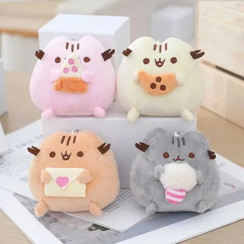 Cute Pusheen Cat Plush Keychain Kawaii Stuffed Kitten Doll