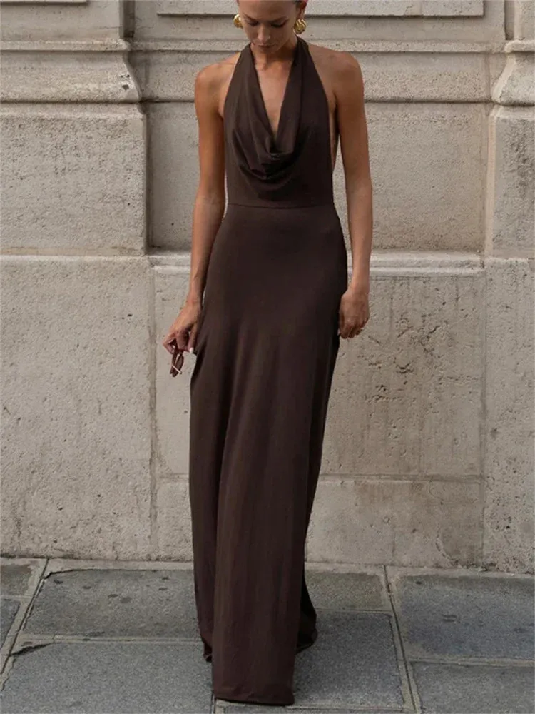 backless bridesmaid dress Long V-neck Backless Satin A-line Bridesmaid Dresses – 27dress main image 0
