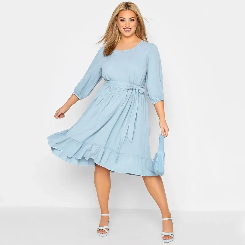 knee length dresses for ladies Lavetir A-Line/Princess Scoop Short Sleeves Tiered Chiffon Plus Size Mother  of the Bride Dresses 22461954P