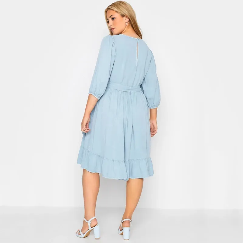 Plus Size Puff Sleeve Tie Waist Midi Tiered Chiffon Dress Floor-Length  Short Sleeve from Dhgate Basic & Casual Dresses - price 59.38