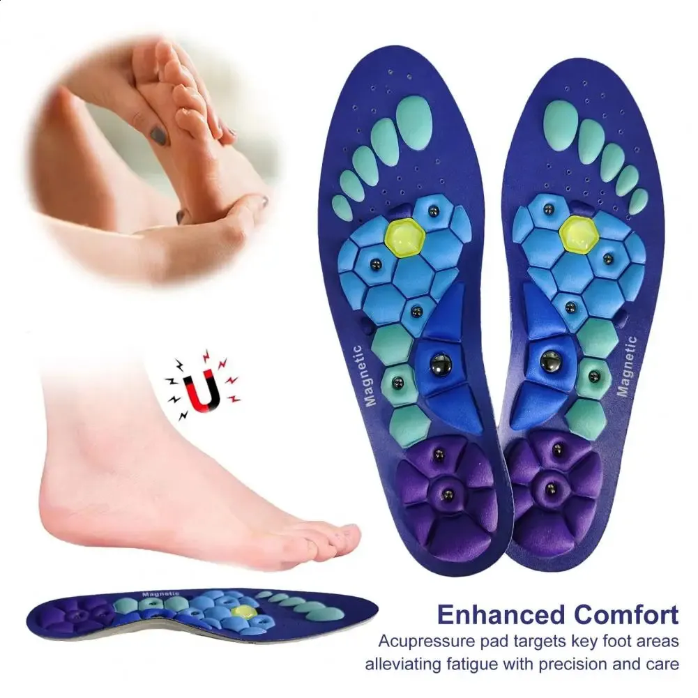 Acupressure Insoles For Pain Relief – Shock Absorption, Ergonomic Design, Washable (Size M: 41-43)