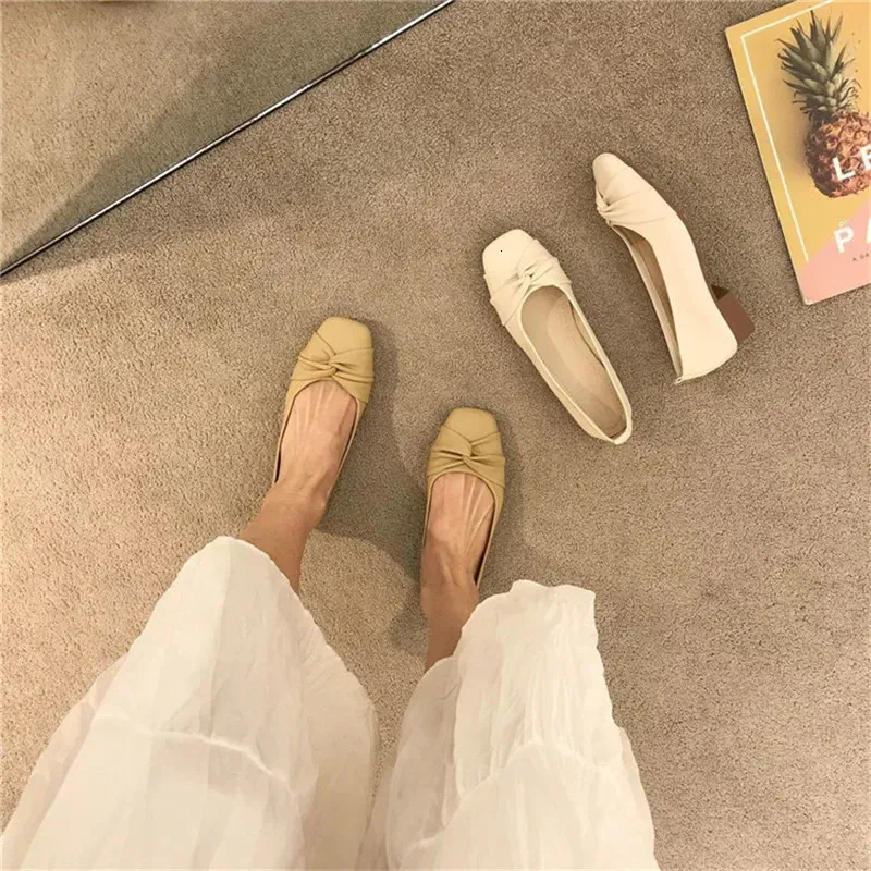 Basic Flats COOTELILI Fashion Flats Shoes Women Flats Square Toe... From Gou03, $13 ...