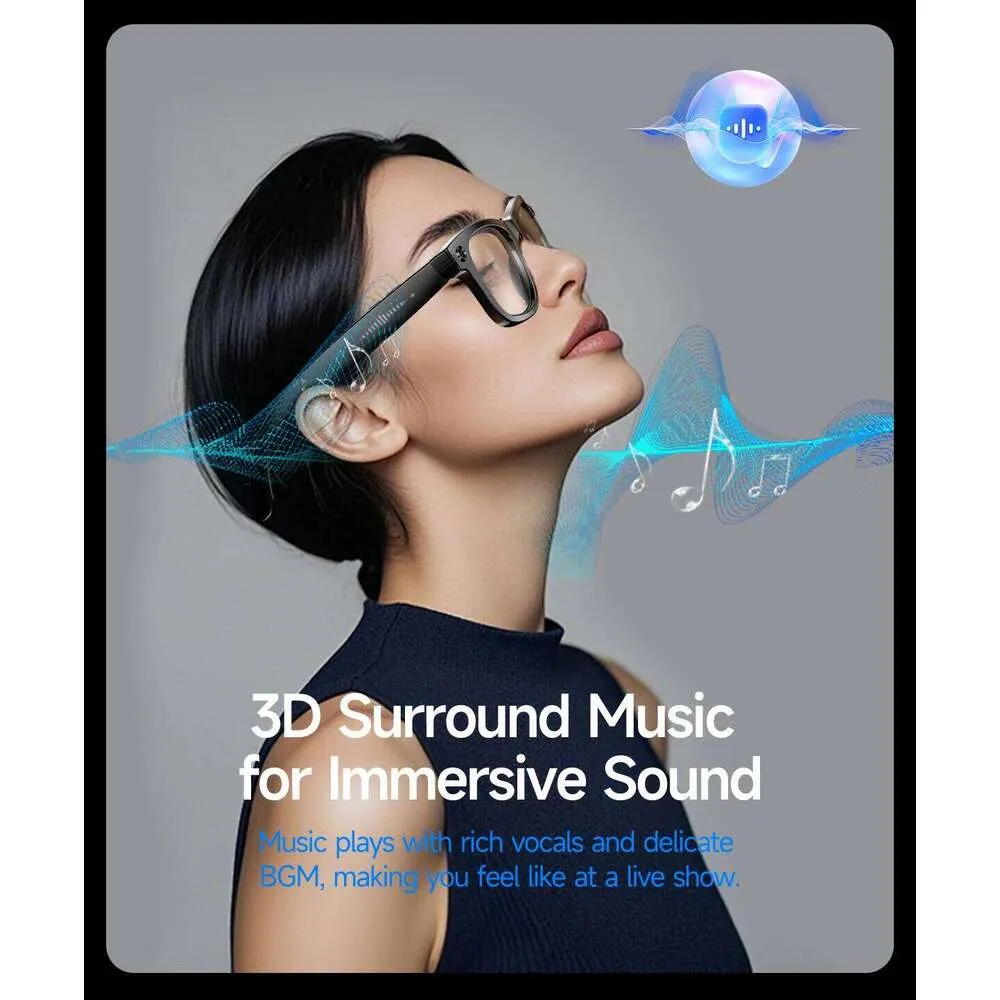 Occhiali intelligenti Meta AI con fotocamera da 8 MP, registrazione video, traduzione in oltre 100 lingue, occhiali da sole, chiamata Bluetooth, riproduzione musicale_voghion.com