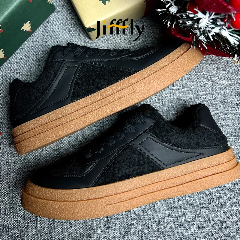 Jifffly Men's Shoes 2025 Winter Thickened New Casual Trendy Sports Sneakers Unisex Versatile Canvas Designer Shoes_voghion.com