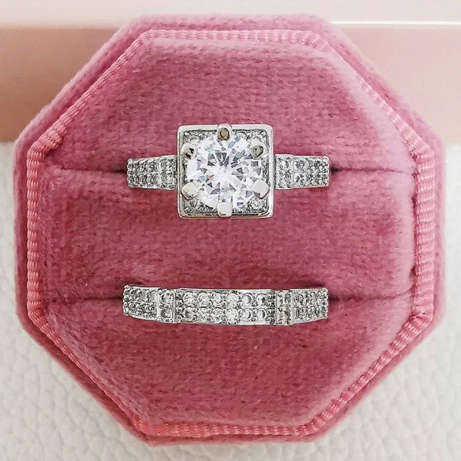 Elegant Crystal Rings Set Designer Brass Rings With... From Jeweleryy ...