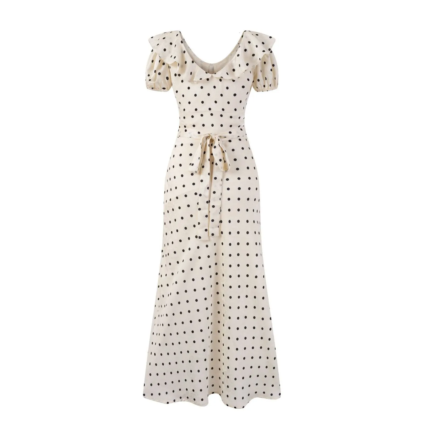 JIM NORA Casual Dresses Bohemian Chiffon Midi Dress With Dots Elegant Summer  Beach Sun Dress Vintage Mid Length Temperature Dress From Kong01, $21.89 In  Bulk | DHgate.Com