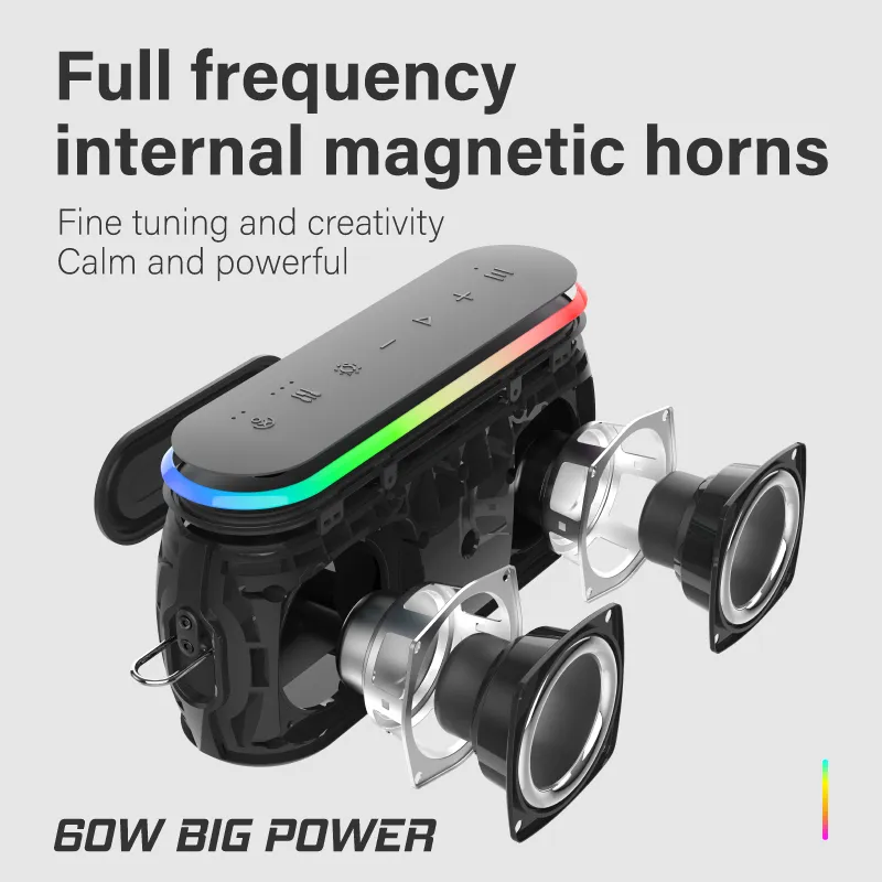 Xdobo X8 Iii Wireless Bluetooth Speaker 60w Rgb Led Stereo Sound_voghion.com