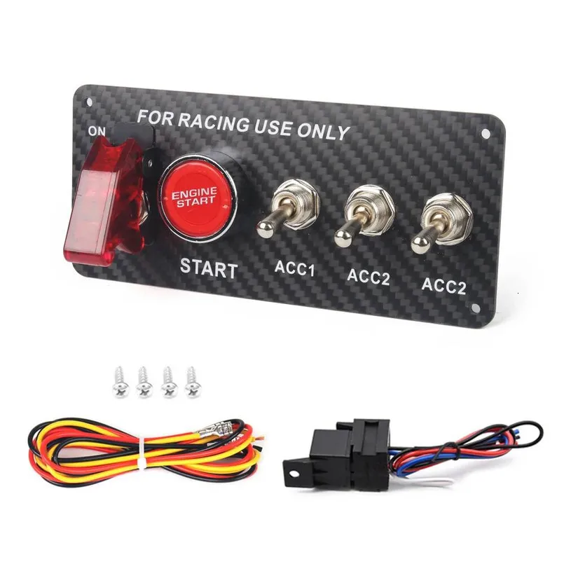 12V Racing Car Engine Start Stop Ignition Push Buttons LED Toggle ...
